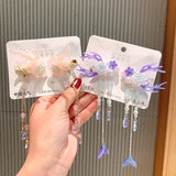 Ancient Flower Antlers Hair Clips for Girls - Wedding Hanfu Hair Accessory