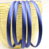 10 Navy Plastic Headband Covered Satin Hair Band 9mm DIY Craft
