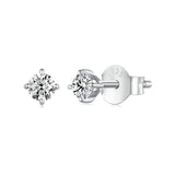Moissanite Earrings 4 Prongs 925 Sterling Silver Diamond Ear Stud Women