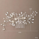 Silver Bride Comb Pearl Rhinestone Hair Ornaments Bridal Wedding Headpieces
