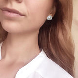 Freshwater Pearl Stud Earrings 925 Silver Jewelry