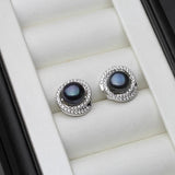 Freshwater Pearl Stud Earrings 925 Silver Jewelry