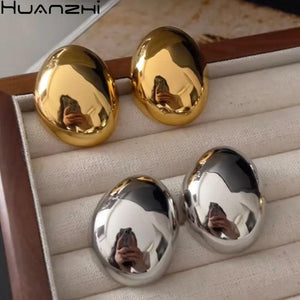 Exaggerate Water Drop Oval Earrings