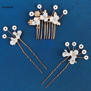 Floral Hairpin Hair Comb Styling Accessories For Party Ceremony Bride