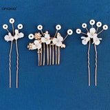 Floral Hairpin Hair Comb Styling Accessories For Party Ceremony Bride