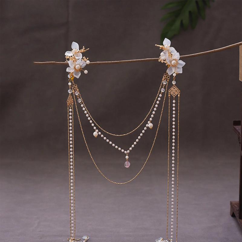Vintage Tassel Hair Clips Chinese Wedding Hair Accessories