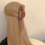 Acetate Rainbow Hair Clips Vintage Hair Accessories