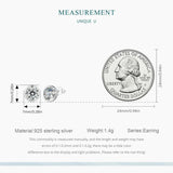Wedding Zircon Stud Earrings 925 Silver CZ Party Studs