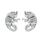 Chameleon Earrings 925 Sterling Silver Mini Stud Anniversary Party Jewelry