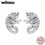 Chameleon Earrings 925 Sterling Silver Mini Stud Anniversary Party Jewelry