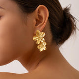 Uworld Vintage Stainless Steel Drop Earrings Waterproof Statement