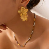 Uworld Vintage Stainless Steel Drop Earrings Waterproof Statement