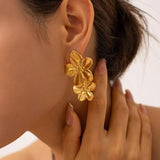 Uworld Vintage Stainless Steel Drop Earrings Waterproof Statement