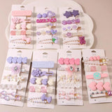 Acrylic Heart Flower Hair Clips Barrettes Set for Women Girls