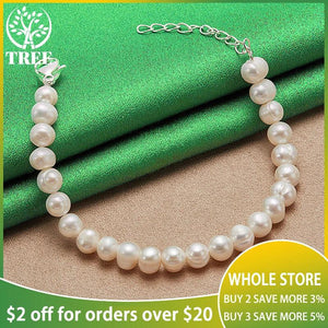 Sterling Silver Freshwater Pearl Bracelet for Women