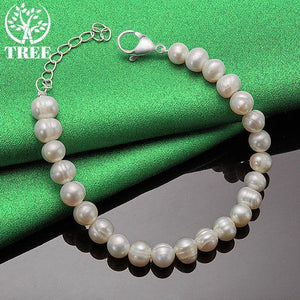 Sterling Silver Freshwater Pearl Bracelet for Women