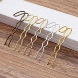 5pcs/lot 70mm U Shape Hair Combs Silver Hairpin Hairclips Vintage Barrette