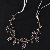 Bridal Wedding Flower Headband Hair Vine Pearl Crystal Hair Jewelry
