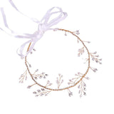 Bridal Wedding Flower Headband Hair Vine Pearl Crystal Hair Jewelry