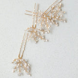 Freshwater Pearl Hairpin with Opal Crystals