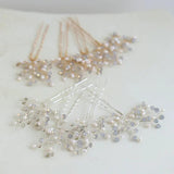 Freshwater Pearl Hairpin with Opal Crystals