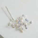 Freshwater Pearl Hairpin with Opal Crystals