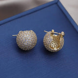 Korea Jewelry 14K Plating Zircon Earrings Women's Daily Accessories