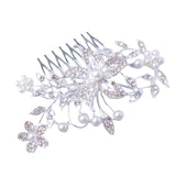 Rhinestone Floral Hair Comb for Girls - Christmas Gift
