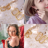 Chunky U-Shaped Hoop Earrings Hypoallergenic Stainless Steel