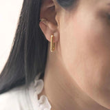 Chunky U-Shaped Hoop Earrings Hypoallergenic Stainless Steel