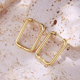 Chunky U-Shaped Hoop Earrings Hypoallergenic Stainless Steel