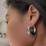 Chunky Hoop Earrings for Women Vintage Jewelry Gift