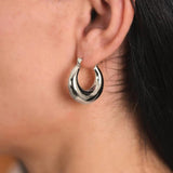 Chunky Hoop Earrings for Women Vintage Jewelry Gift