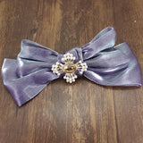 Red Pink Sparkle Hairpin Bow Crystal Barrette