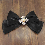 Red Pink Sparkle Hairpin Bow Crystal Barrette