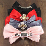 Red Pink Sparkle Hairpin Bow Crystal Barrette