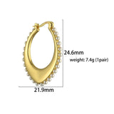 HECHENG Elegant Artificial Pearl Brass Hoop Earrings for Women