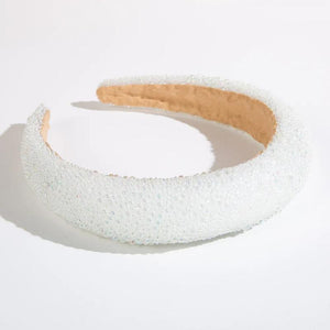 Colorful Beads Padded Hairband for Women Girls