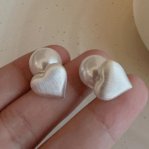 925 Silver Heart Earrings Vintage Style Jewelry for Women
