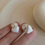 925 Silver Heart Earrings Vintage Style Jewelry for Women