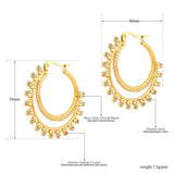 Stainless Steel CZ Crystal Circle Hoop Earrings