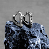 Vikings Celtic Hoop Earrings Stainless Steel Punk Vintage Jewelry