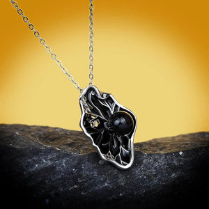 925 Silver High Pearl Epoxy Necklace Ring For Women