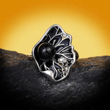 925 Silver High Pearl Epoxy Necklace Ring For Women