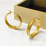 Gold-Plated Stainless Steel Hoop Earrings