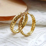 Gold-Plated Stainless Steel Hoop Earrings