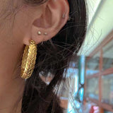 Gold-Plated Stainless Steel Hoop Earrings