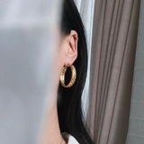 Gold-Plated Stainless Steel Hoop Earrings
