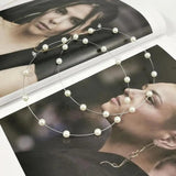 Large Hoop Earrings Stainless Steel Pearl Statement Jewelry