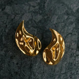 Uworld Teardrop Earrings Stainless Steel Textured Perfect for Everyday Wear